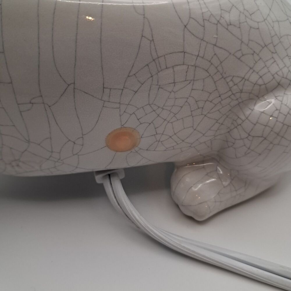 Scentsy Dachshund Mom Warmer White Crackle Wiener Dog Wax Element Warmer Retired - Picture 6 of 8